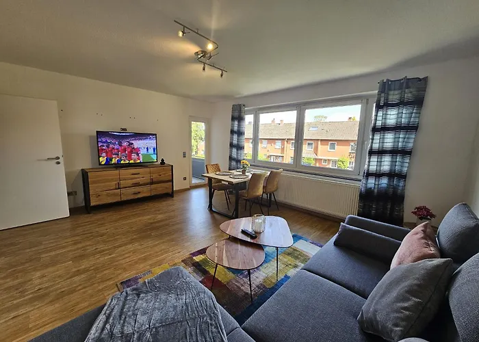 Apartment Ecocube 143 - Balkon, 3zimmer, Waschmaschine, Backofen, Badewanne, 5p Meppen